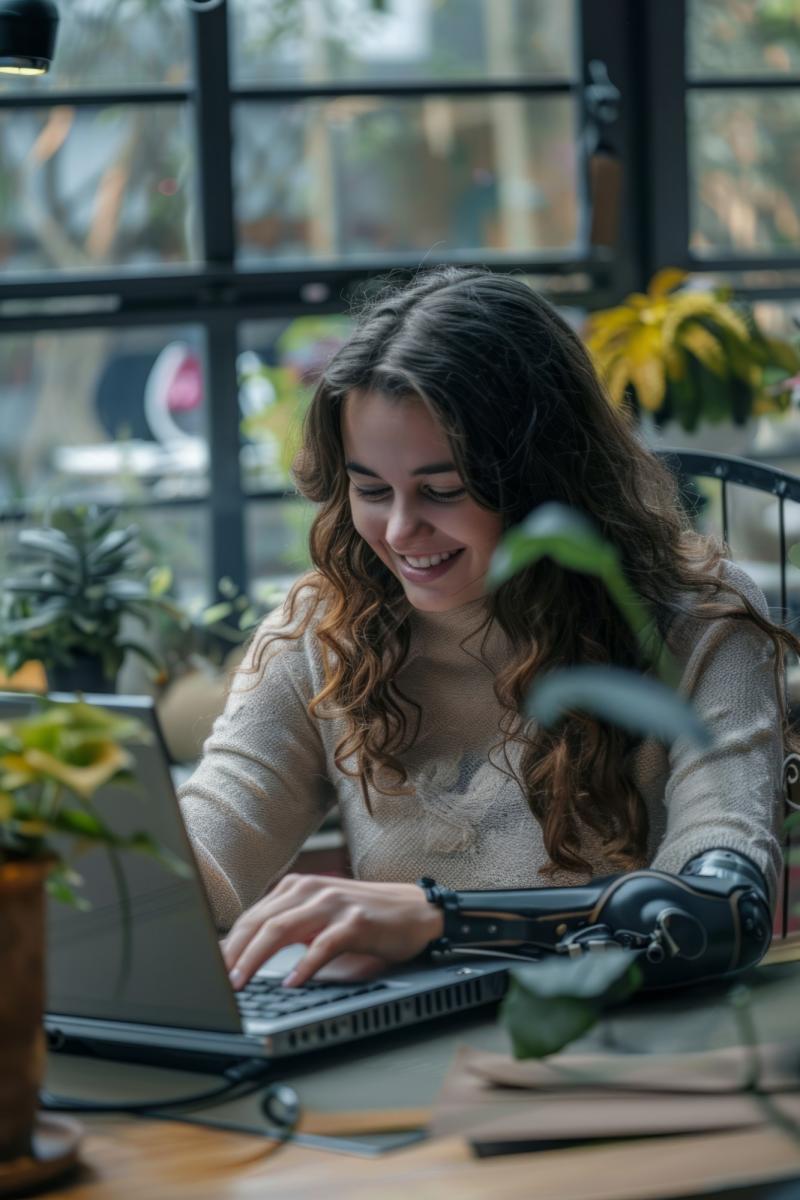 Person working on laptop