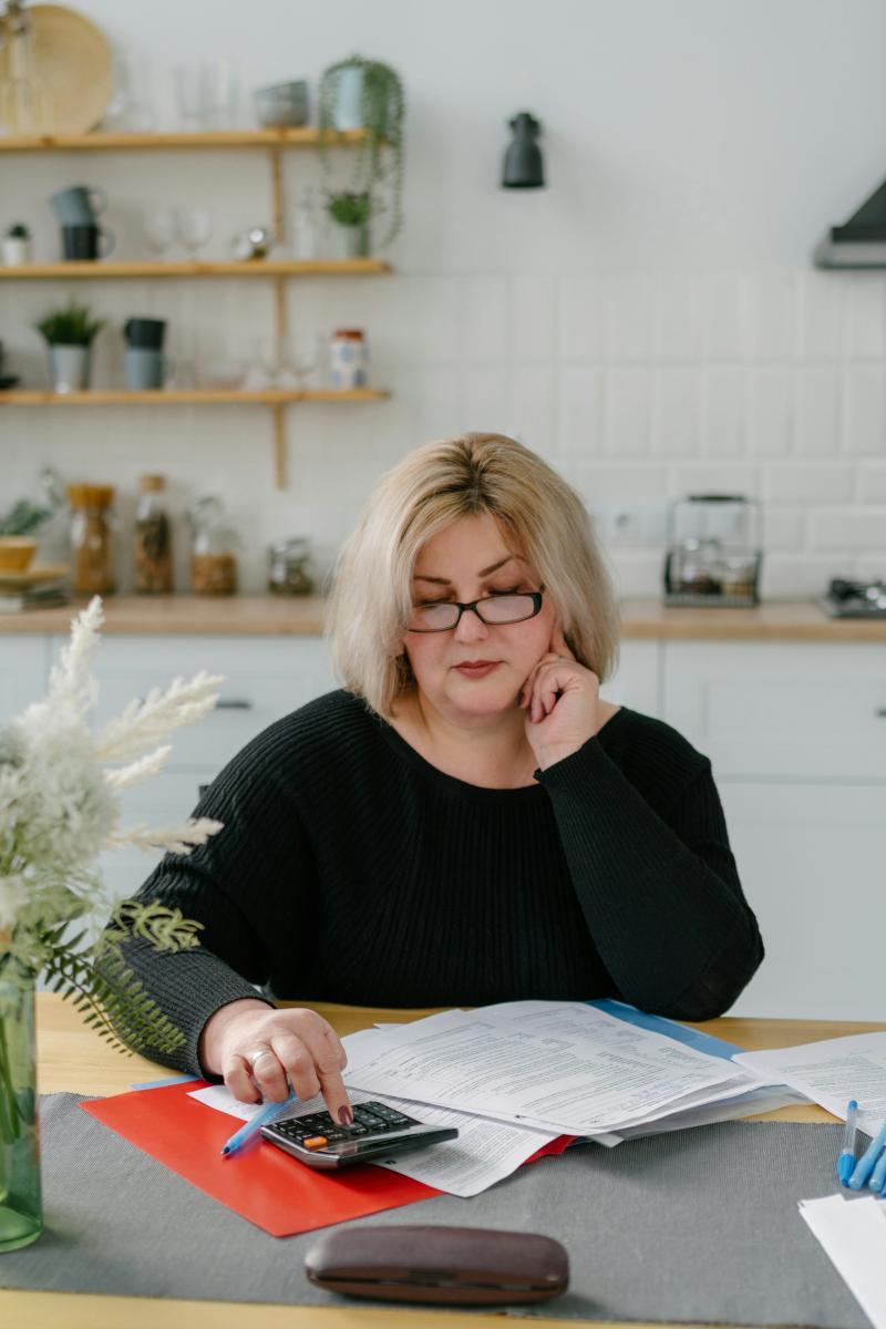 woman doing paperwork